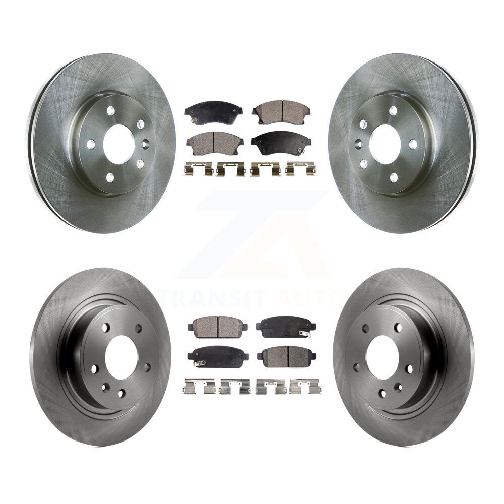 Front Rear Disc Brake Rotors And Ceramic Pads Kit For Chevrolet Cruze