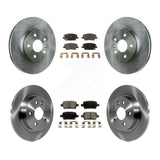 Front Rear Disc Brake Rotors And Ceramic Pads Kit For Chevrolet Cruze