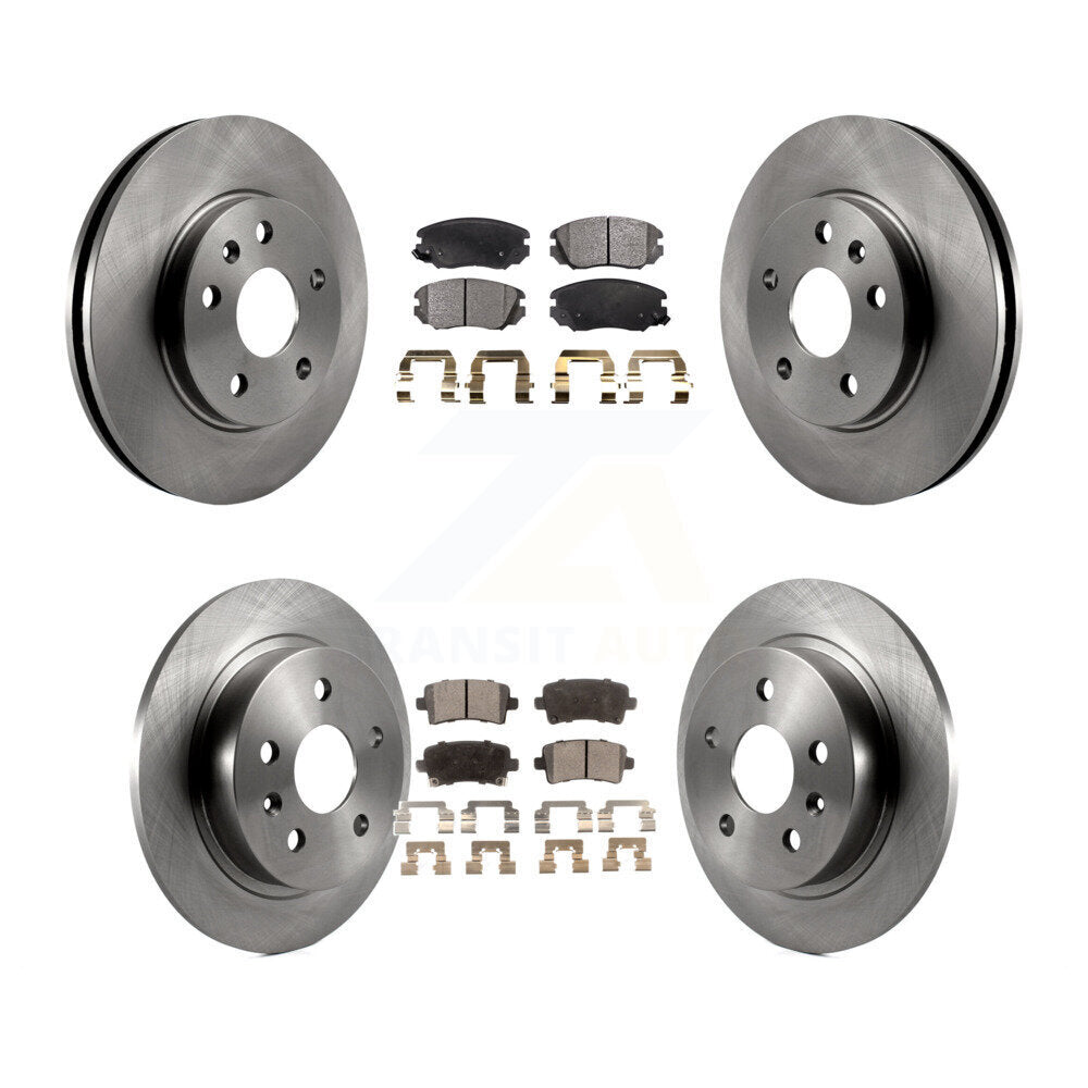 Front Rear Disc Brake Rotors And Ceramic Pads Kit For Chevrolet Malibu Limited