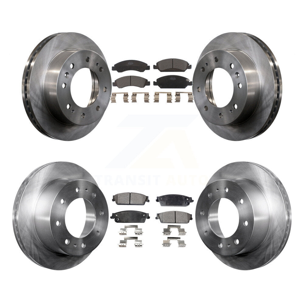 Front Rear Brake Rotors Ceramic Pad Kit For 2011 Chevrolet Silverado 1500 Hybrid