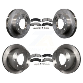 Front Rear Disc Brake Rotors Ceramic Pad Kit For Chevrolet Silverado 3500 HD GMC