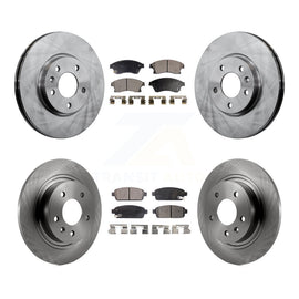 [Front+Rear] 2012-2013 Buick Verano Premium OE Brake Rotors & Ceramic Pads Kit For Max Braking