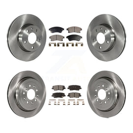 Front Rear Disc Brake Rotors And Ceramic Pads Kit For Cadillac ATS