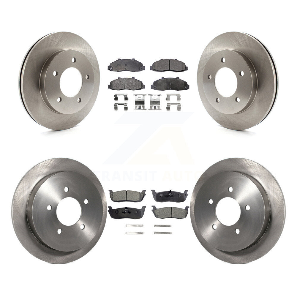Front Rear Disc Brake Rotors And Ceramic Pads Kit For Ford F-150 Heritage 4WD