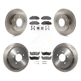 Front Rear Disc Brake Rotors And Ceramic Pads Kit For Ford F-150 Heritage 4WD