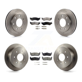 Front Rear Disc Brake Rotors And Ceramic Pads Kit For Ford F-150 F-250 HD 4WD