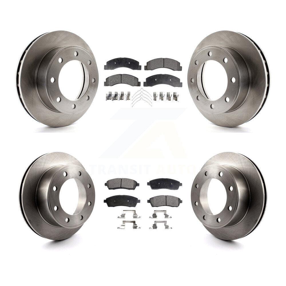 Front Rear Brake Rotor & Ceramic Pad Kit For Ford F-250 Super Duty Excursion 4WD