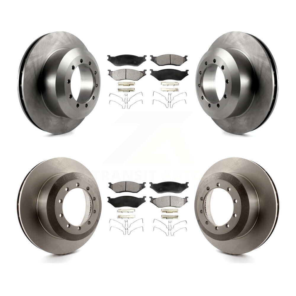 Front Rear Brake Rotors Ceramic Pad Kit For Ford F59 F-53 Motorhome Chassis F-59