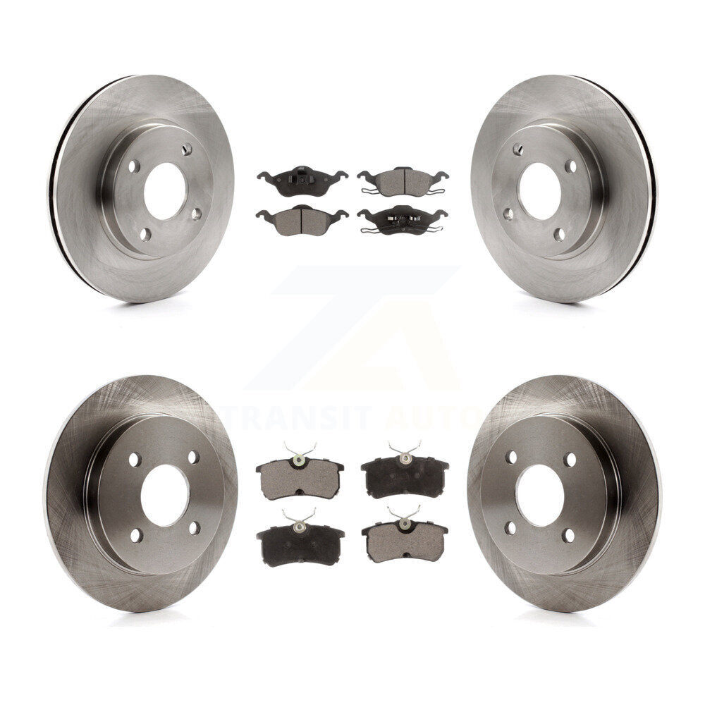Front Rear Disc Brake Rotors And Ceramic Pads Kit For Ford Focus