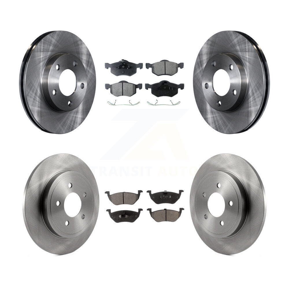 Front Rear Disc Brake Rotors & Ceramic Pad Kit For Mazda Tribute Mercury Mariner