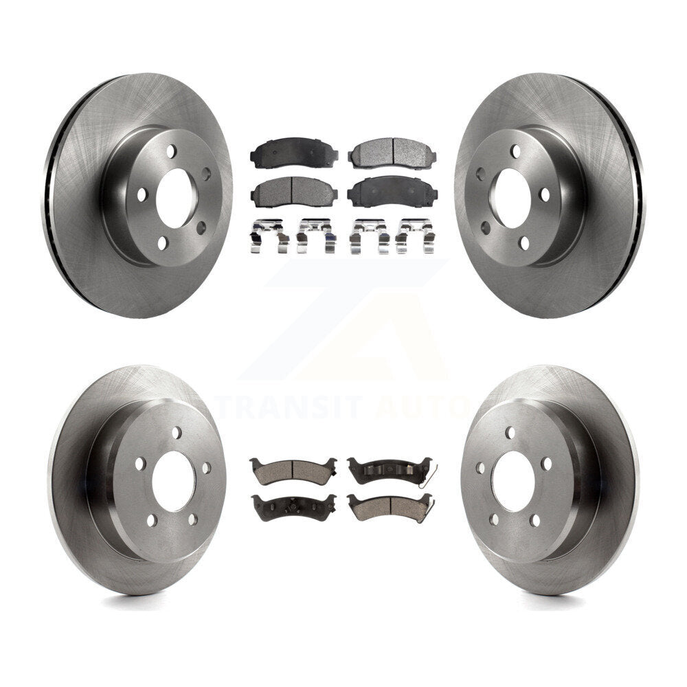 Front Rear Disc Brake Rotor And Ceramic Pad Kit For Ford Explorer Sport Trac 4WD