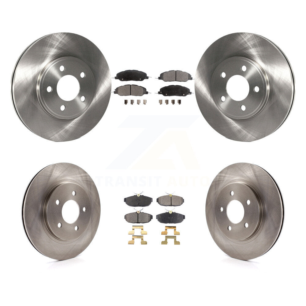 [Front+Rear] 2009 Ford Mustang Bullitt Premium OE Brake Rotors & Ceramic Pads Kit For Max Braking