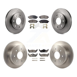 Front Rear Disc Brake Rotor & Ceramic Pad Kit For Ford F-150 Lincoln Mark LT 4WD