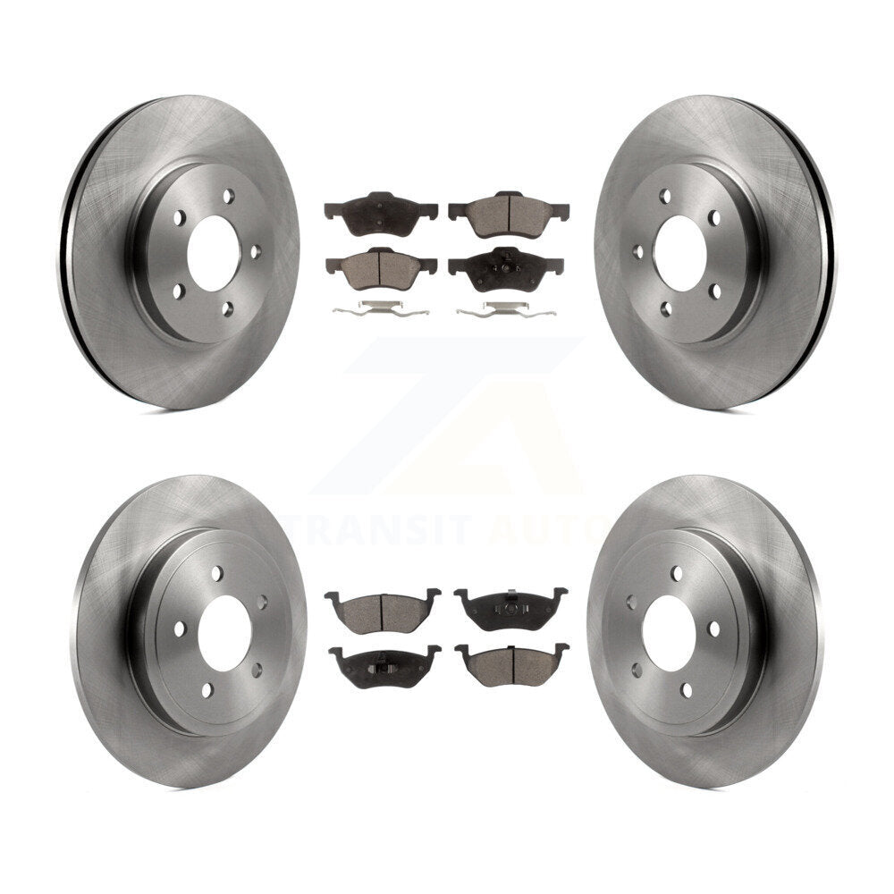 Front Rear Disc Brake Rotors And Ceramic Pad Kit For Ford Escape Mercury Mariner