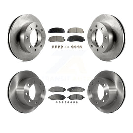 Front Rear Disc Brake Rotors And Ceramic Pad Kit For Ford F-250 Super Duty F-350