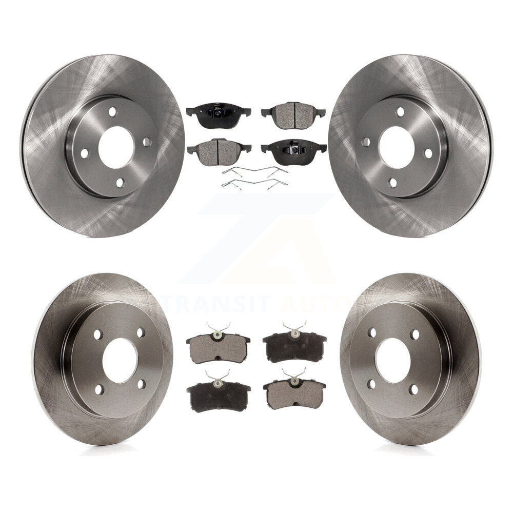 [Front+Rear] 05-07 Ford Focus Disc rear brakes Premium OE Brake Rotors & Ceramic Pads Kit For Max Braking