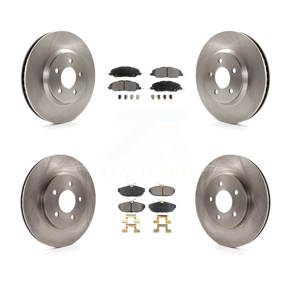 Front Rear Disc Brake Rotors And Ceramic Pads Kit For Ford Mustang
