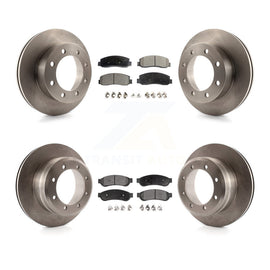Front Rear Disc Brake Rotors And Ceramic Pad Kit For Ford F-350 Super Duty F-450
