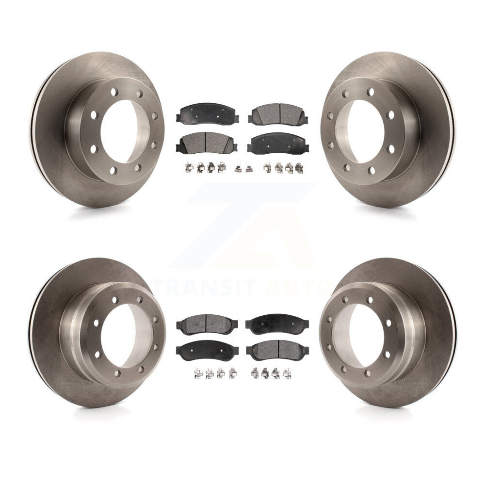 Rotors de frein à disque avant et arrière et Kit de plaquettes en céramique pour Ford F-350 Super Duty F-450 