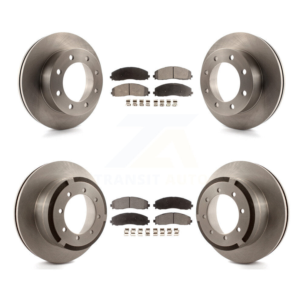 [Front+Rear] 2013 Ford F-350 Super Duty 4WD Premium OE Brake Rotors & Ceramic Pads Kit For Max Braking