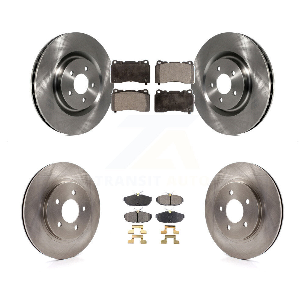 Front Rear Disc Brake Rotors And Ceramic Pads Kit For Ford Mustang