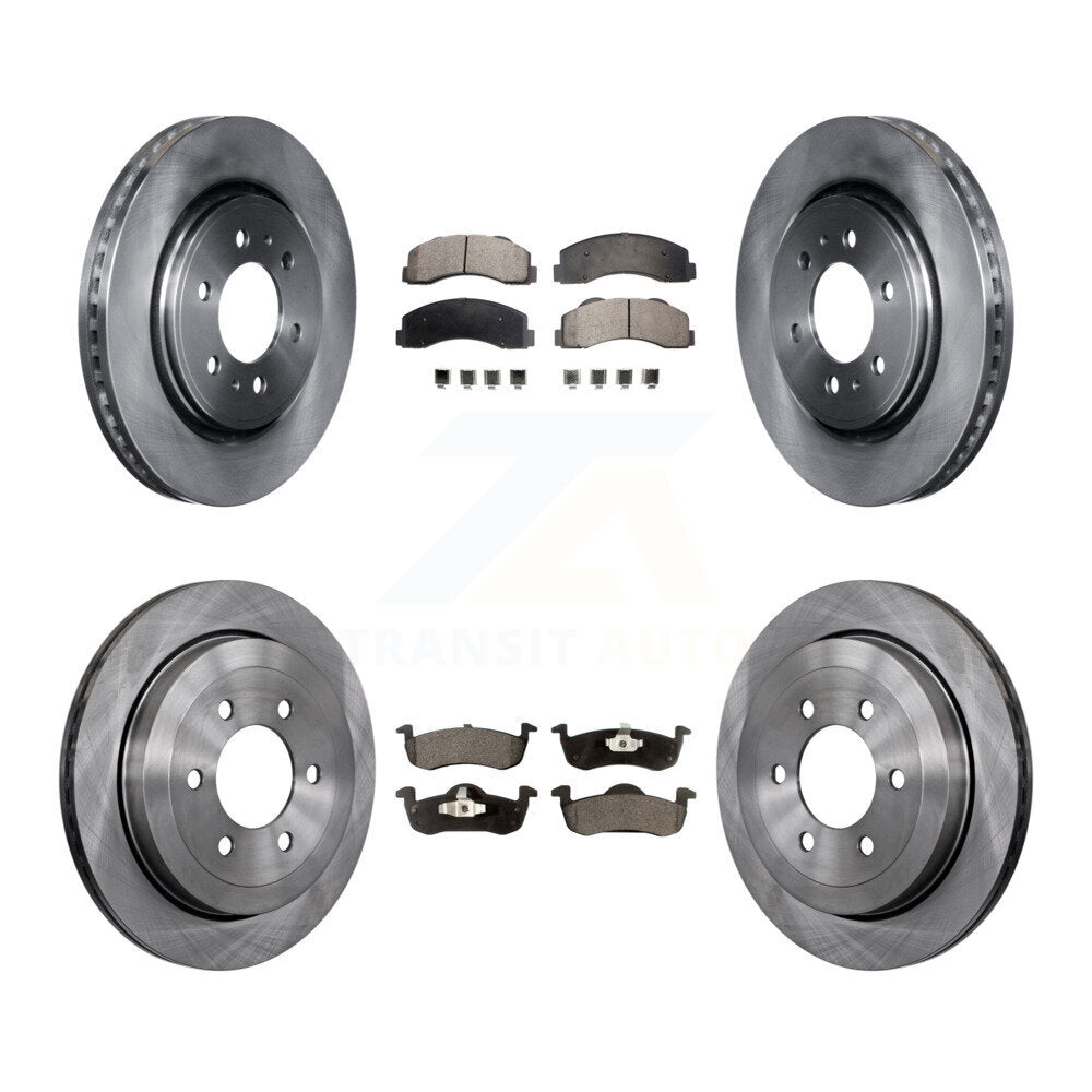 Front Rear Brake Rotor And Ceramic Pad Kit For Ford Expedition Lincoln Navigator