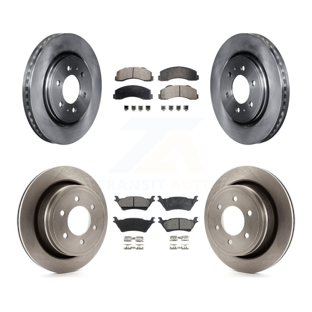 Kit de rotors de frein à disque avant et arrière et plaquettes en céramique pour Ford F-150 