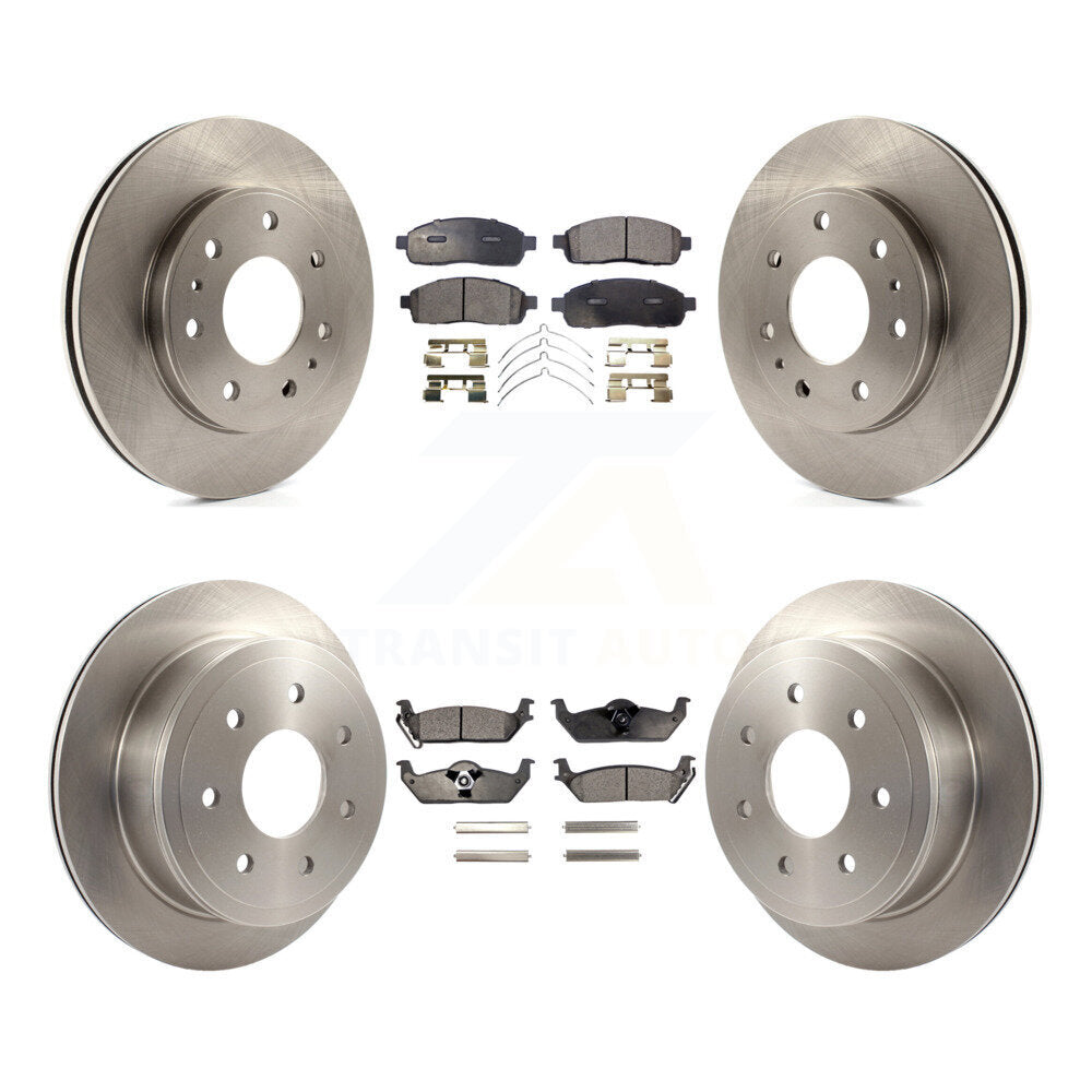 Kit de rotor de frein avant et arrière et plaquettes en céramique pour Ford F-150 2009 avec 7 roues à ergots 
