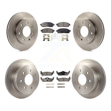 Charger l'image dans la galerie, Kit de rotor de frein avant et arrière et plaquettes en céramique pour Ford F-150 2009 avec 7 roues à ergots 