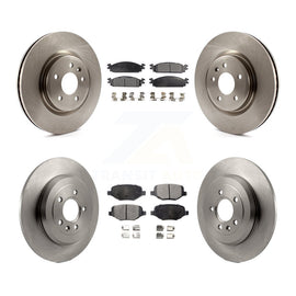 [Front+Rear] 2009-2010 Lincoln MKS Premium OE Brake Rotors & Ceramic Pads Kit For Max Braking