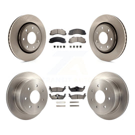 [Front+Rear] 10-11 Ford F-150 With 7 Lug Wheels Premium OE Brake Rotors & Ceramic Pads Kit For Max Braking