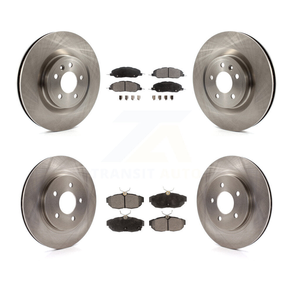 Front Rear Disc Brake Rotors And Ceramic Pads Kit For Ford Mustang