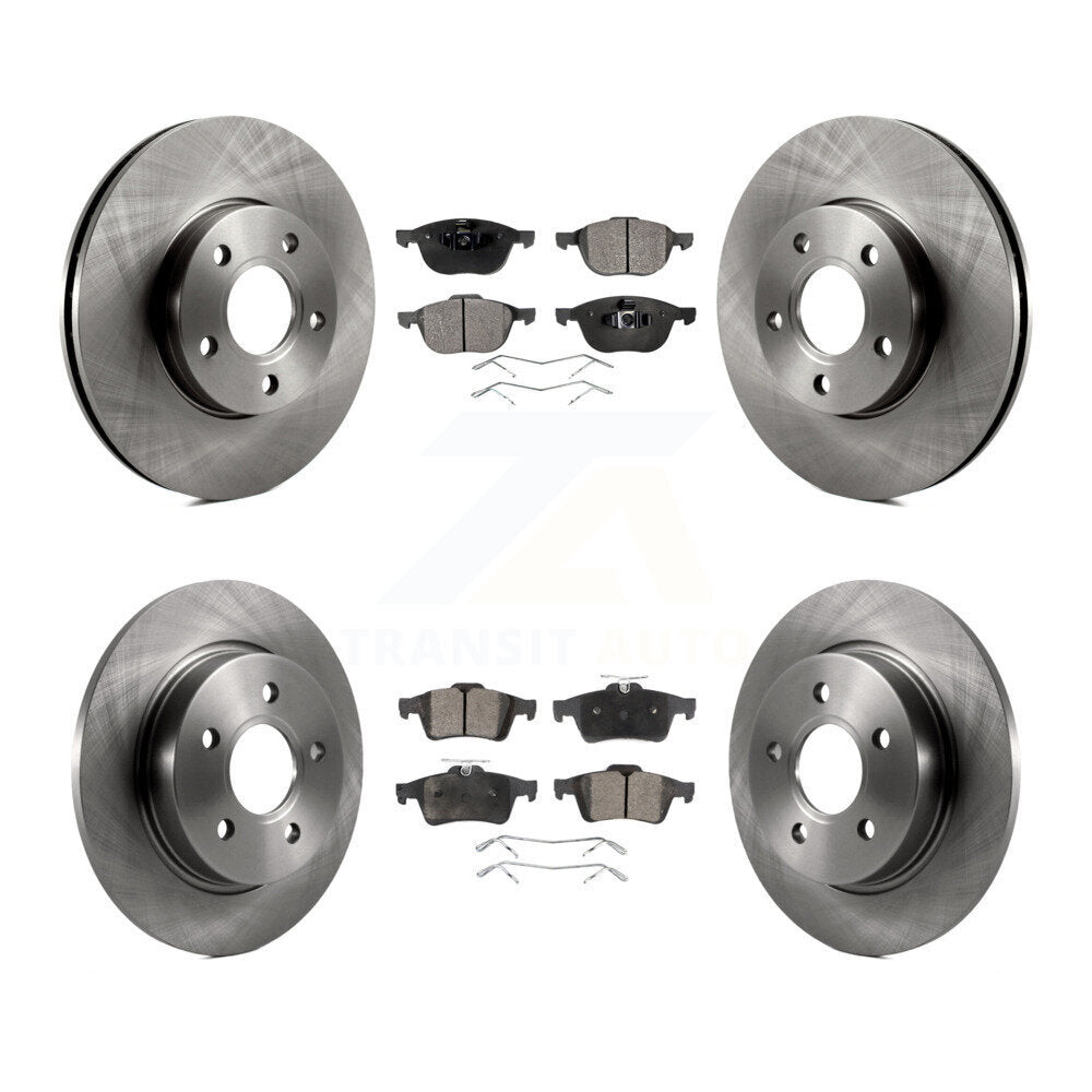 Kit de rotors de frein à disque avant et arrière et plaquettes en céramique pour Ford Focus 