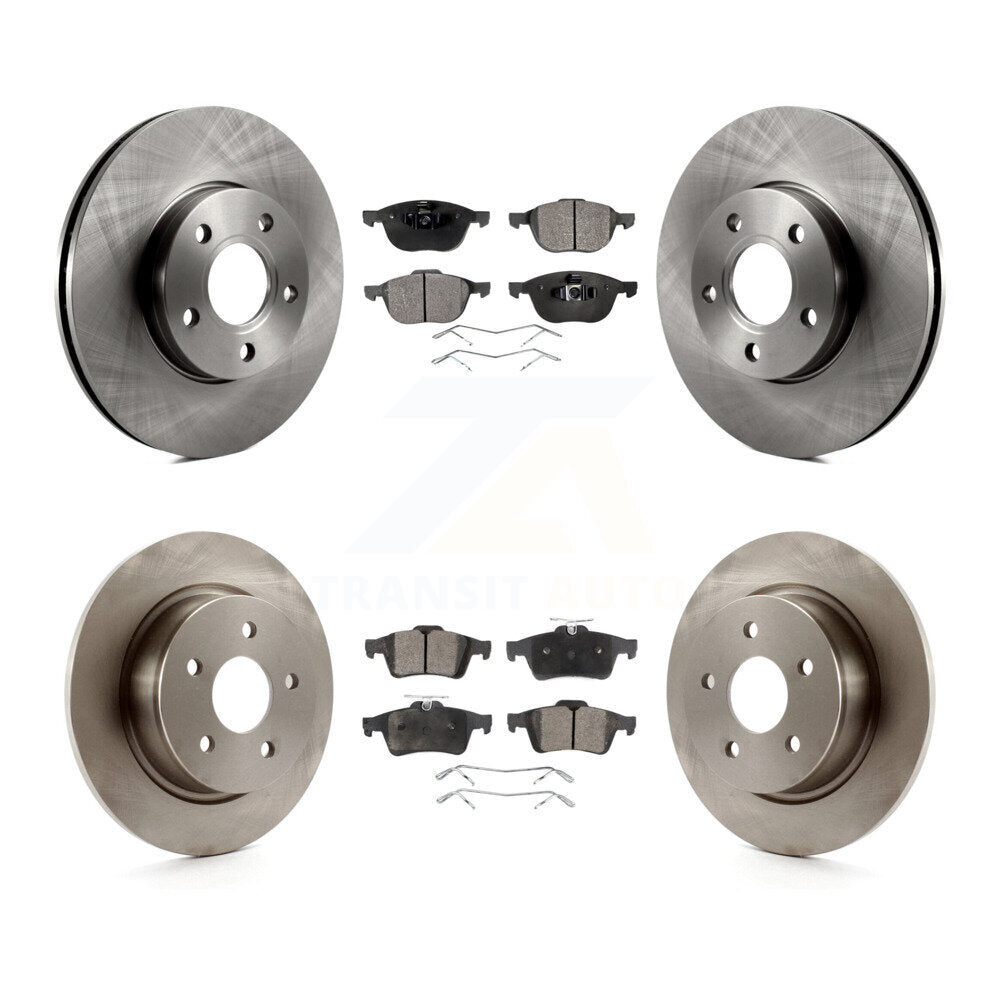 Kit de rotors de frein à disque avant et arrière et plaquettes en céramique pour Ford C-Max 