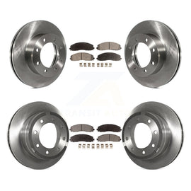 Front Rear Disc Brake Rotors Ceramic Pad Kit For Ford F-250 Super Duty F-350 4WD