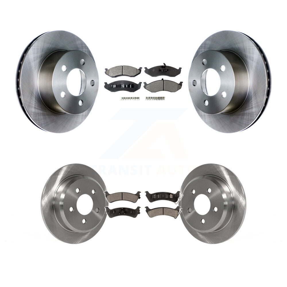 Kit de rotors de frein à disque avant et arrière et plaquettes en céramique pour Jeep Grand Cherokee 
