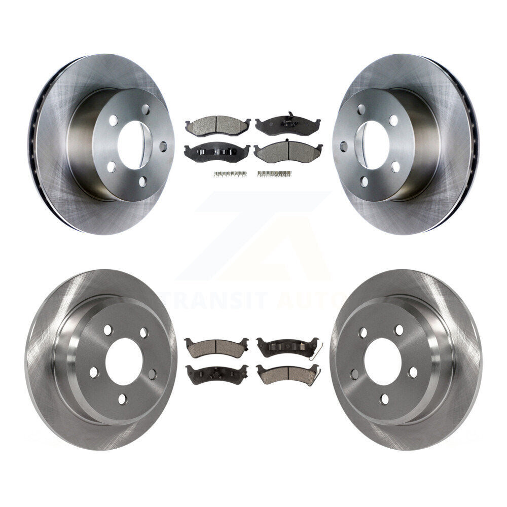 Front Rear Disc Brake Rotors And Ceramic Pads Kit For Jeep Grand Cherokee
