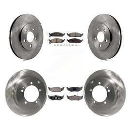 Front Rear Brake Rotor Ceramic Pad Kit For Dodge Stratus With 14