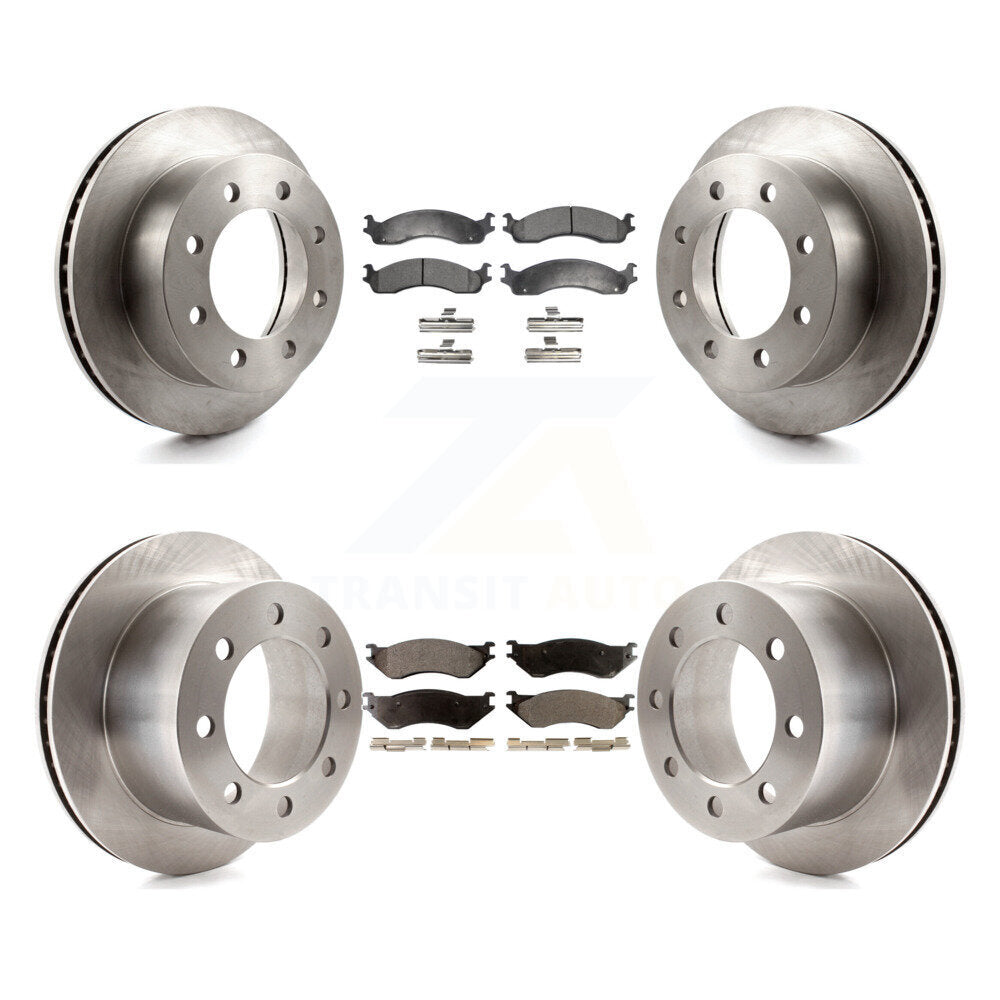 [Front+Rear] 2001-2002 Dodge Ram 2500 3500 Premium OE Brake Rotors & Ceramic Pads Kit For Max Braking