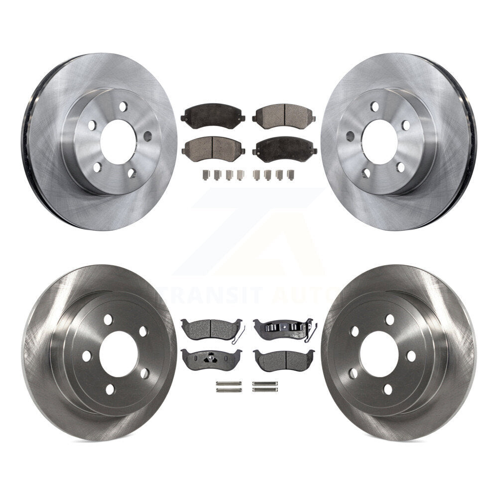 [Front+Rear] 2003-2007 Jeep Liberty Premium OE Brake Rotors & Ceramic Pads Kit For Max Braking