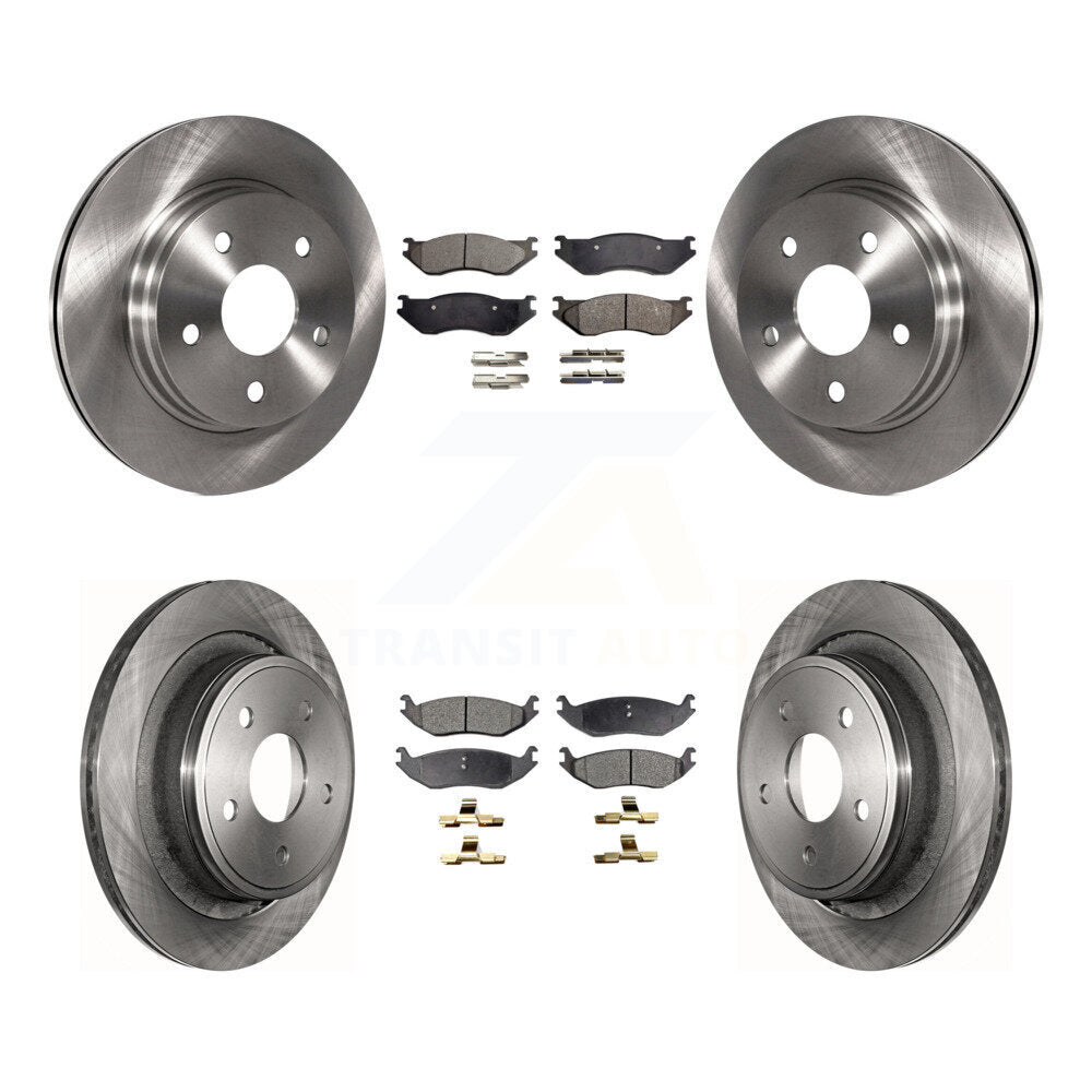 Front Rear Disc Brake Rotors And Ceramic Pads Kit For Dodge Durango Ram 1500