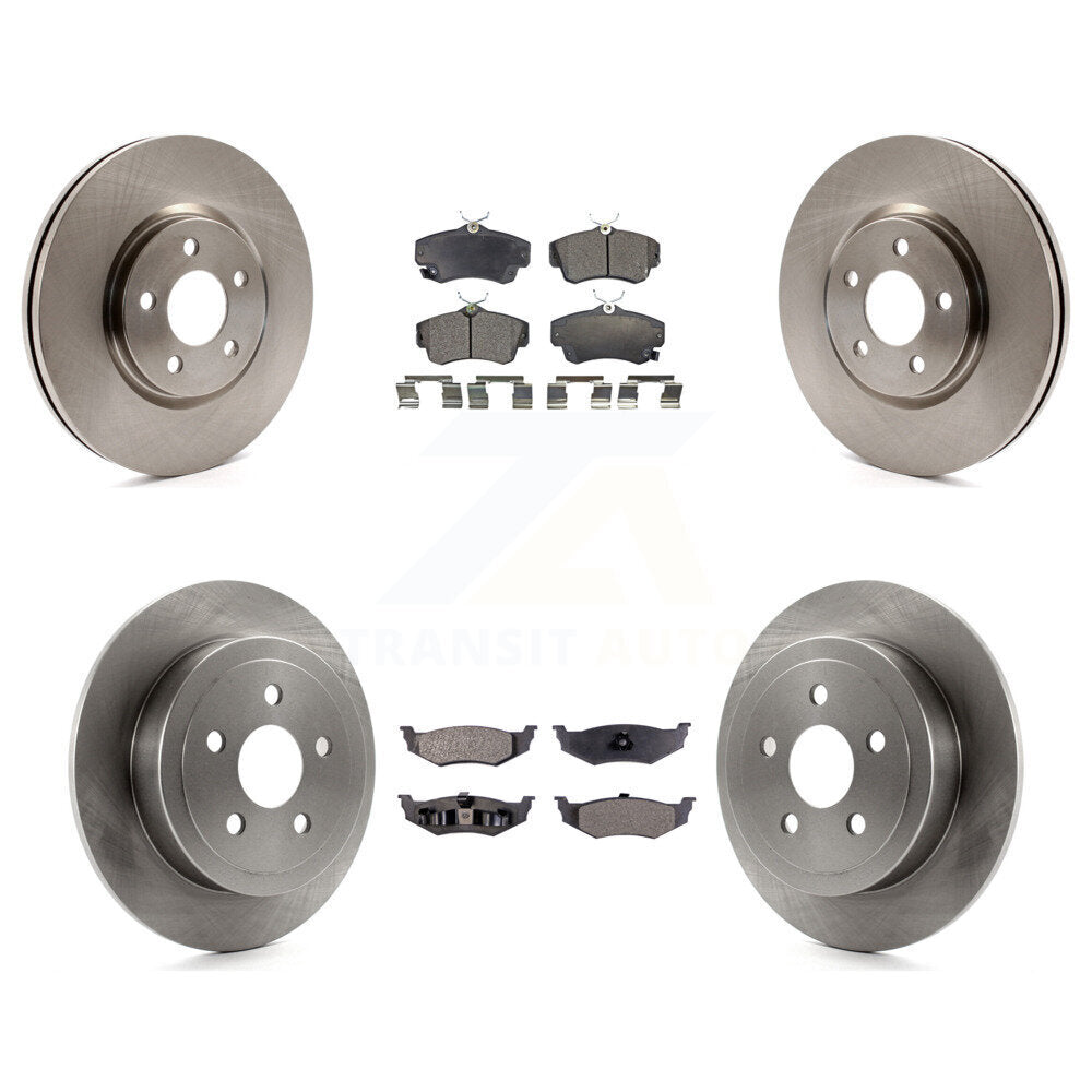 Front Rear Disc Brake Rotor Ceramic Pad Kit For Chrysler PT Cruiser Turbocharged