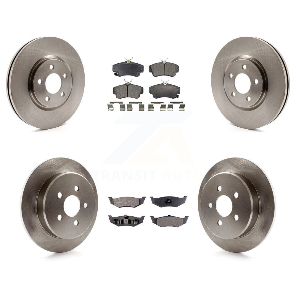 Front Rear Disc Brake Rotor & Ceramic Pad Kit For Chrysler PT Cruiser Dodge Neon