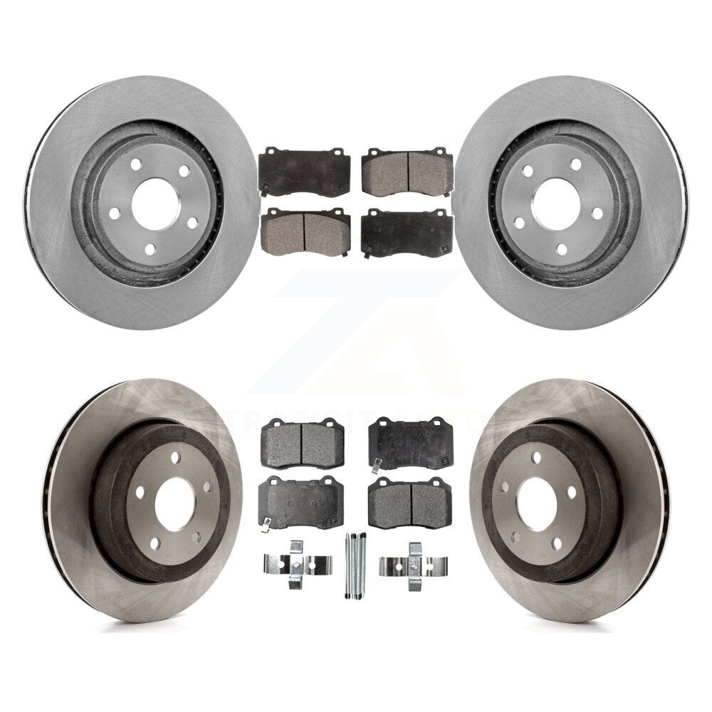 [Front+Rear] 2006-2010 Jeep Grand Cherokee SRT8 Premium OE Brake Rotors & Ceramic Pads Kit For Max Braking