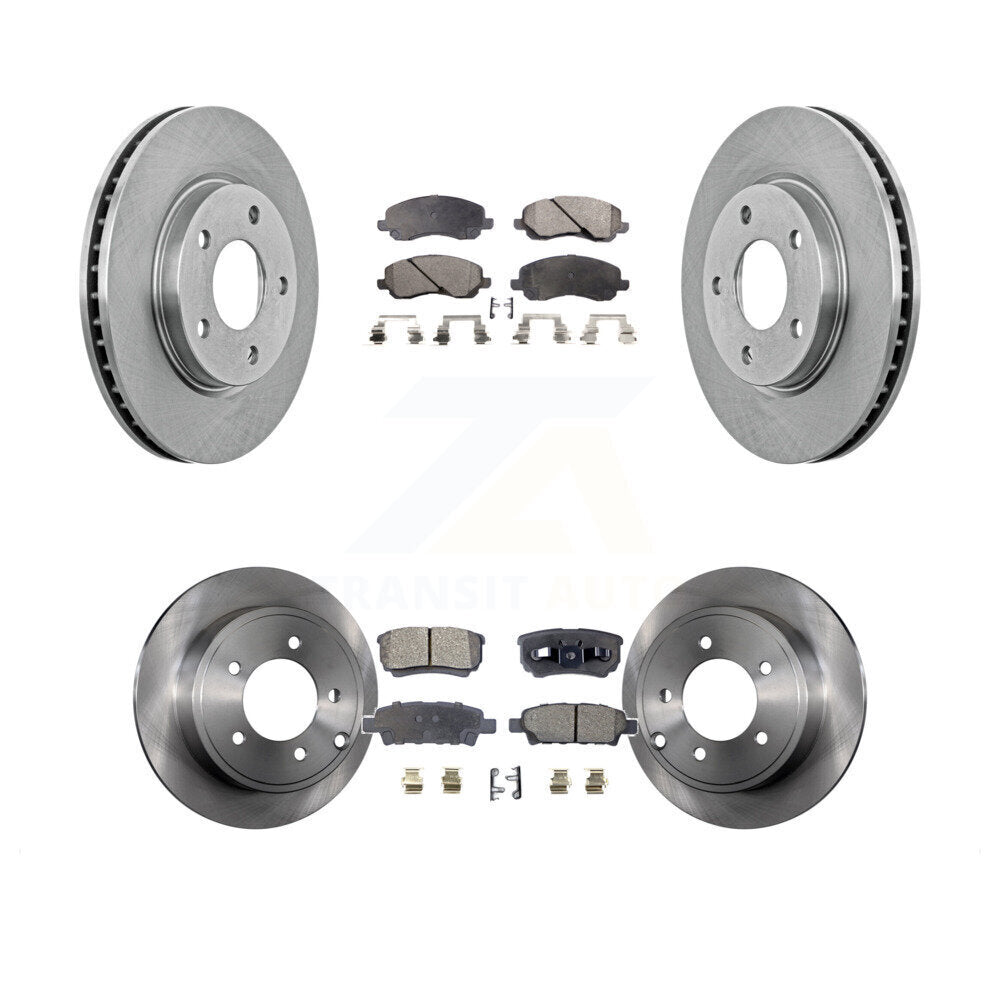 Front Rear Disc Brake Rotors And Ceramic Pads Kit For Mitsubishi Lancer