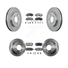 Front Rear Disc Brake Rotors And Ceramic Pads Kit For Mitsubishi Lancer