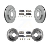 Front Rear Disc Brake Rotors And Ceramic Pads Kit For Mitsubishi Lancer