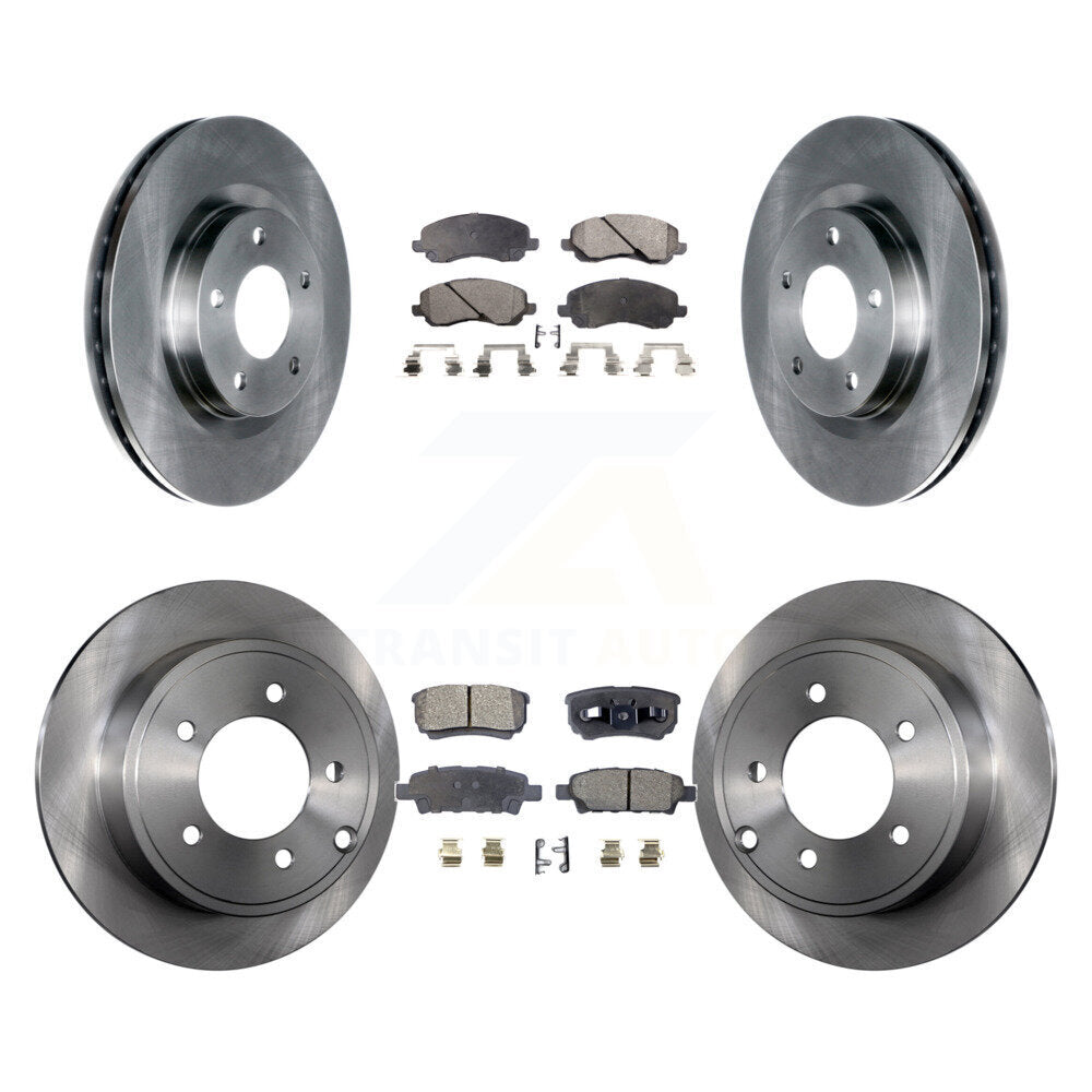 Front Rear Brake Rotors & Ceramic Pad Kit For Jeep Patriot Dodge Compass Caliber
