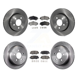 Front Rear Disc Brake Rotors And Ceramic Pads Kit For Jeep Liberty Dodge Nitro