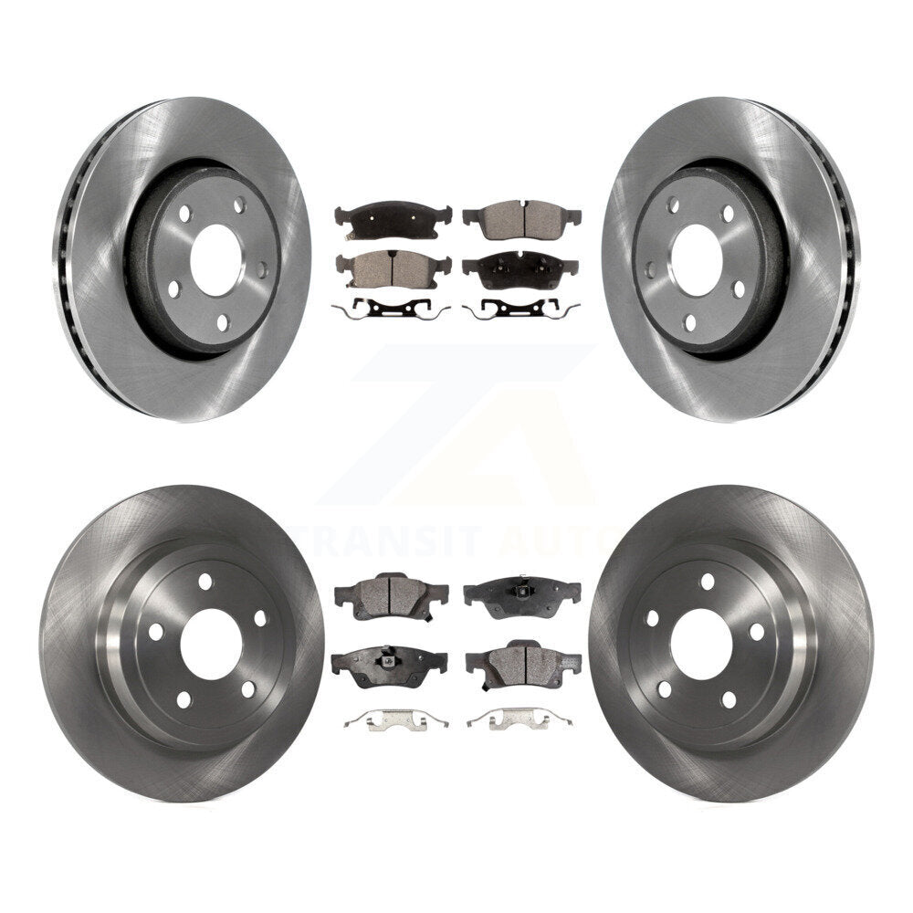 Front Rear Disc Brake Rotors And Ceramic Pads Kit For Dodge Durango
